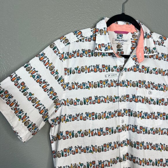 Tommy Bahama Nova Wave Shirt Mens Size M Novelty Down‎ The Hatch Collared NWT - Picture 4 of 7
